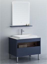WM-80 0054 Cabinet + Ceramic Basin + Stone Top + Aluminium Leg 80x52x80 cm